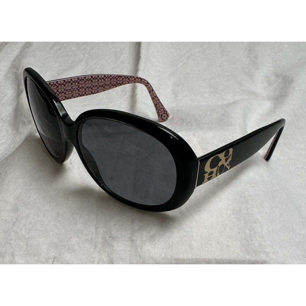 Coach HC 8038 L025 5034/11‎ Gorgina Oval Black Sunglasses 58-15-135 2N